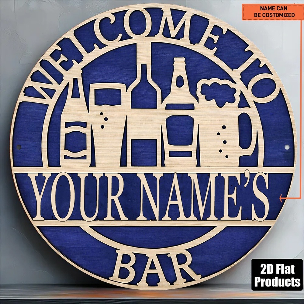 Wine Beer Name - [2D Plat] 1 pièce Panneau mural