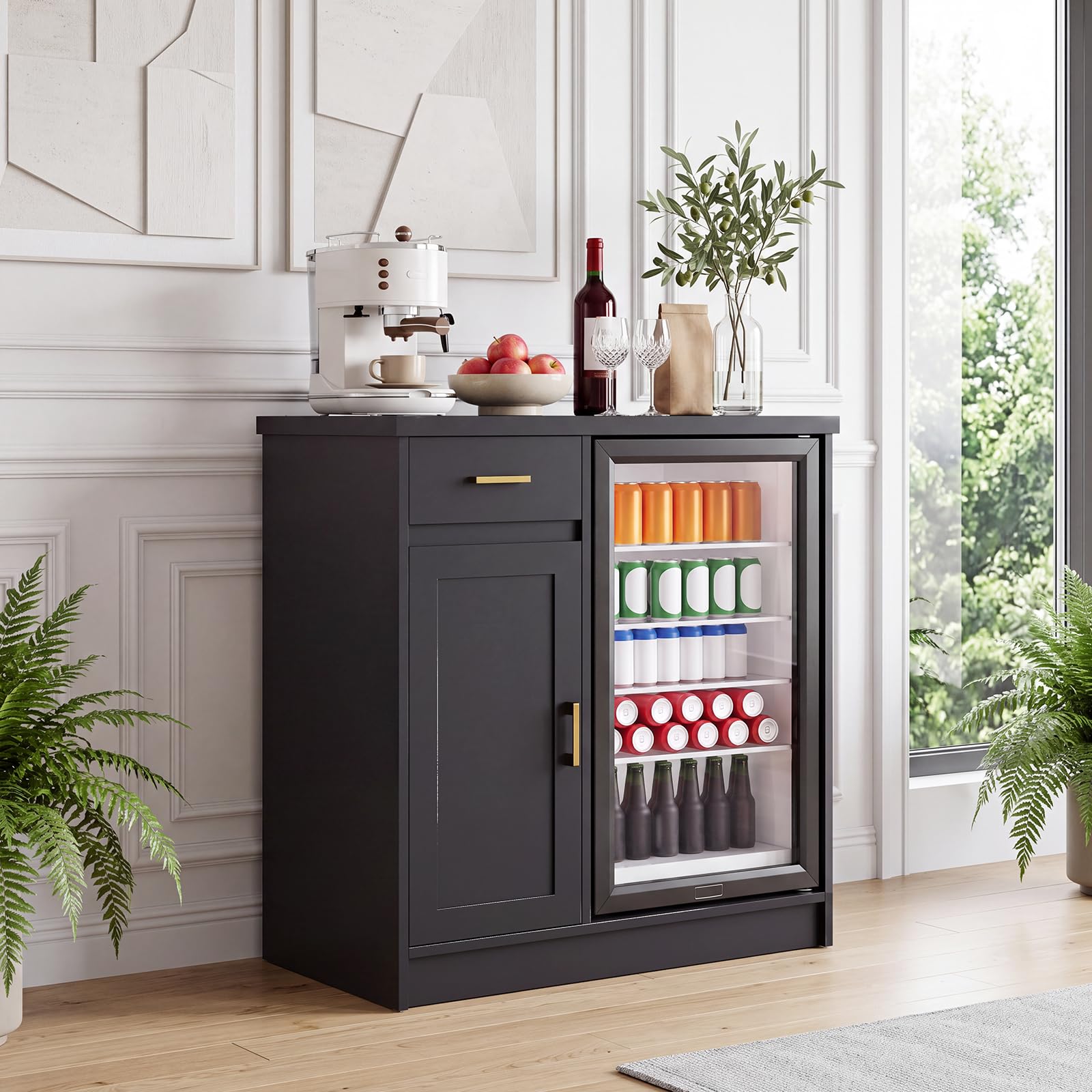 Wine Beer Cooler - Meuble bar à vin style farmhouse