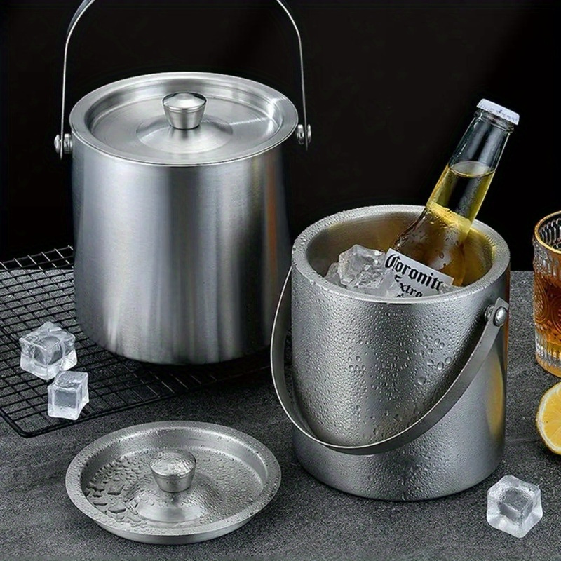 Wine Beer Cooler - Refroidisseur isolé en acier inoxydable, glace,