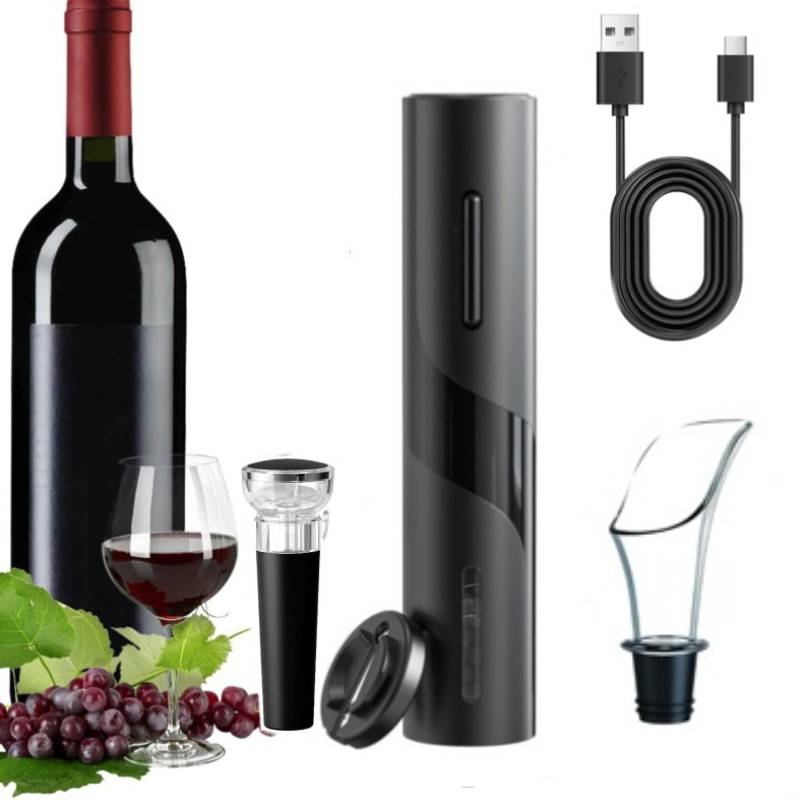 Wine In Beer Bottle - Tire-bouchon électrique automatique multifonction Rechargeable, ensemble