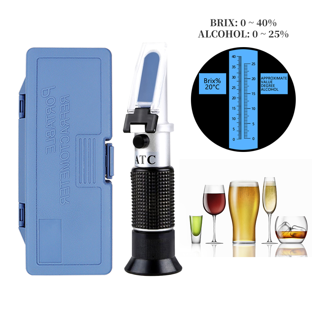Wine To Beer Alcohol - Réfractomètre Brix d'alcool portatif 2 en