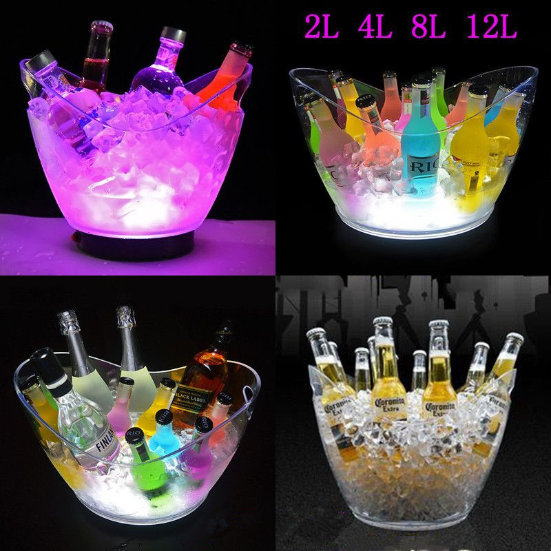 Beer Wine Up - Seau à Glaçons Transparents à LED