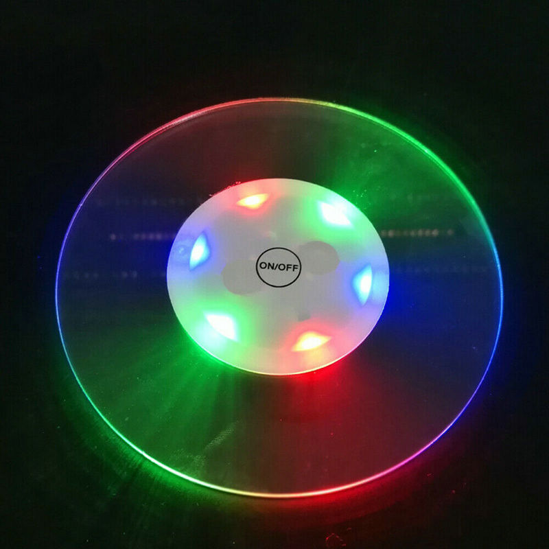 Beer Wine Up - Dessous de verre LED étanche, Ultra-mince,