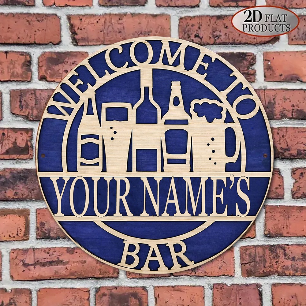 [2D Plat] 1 pièce Panneau mura - Wine Beer Name avis et prix