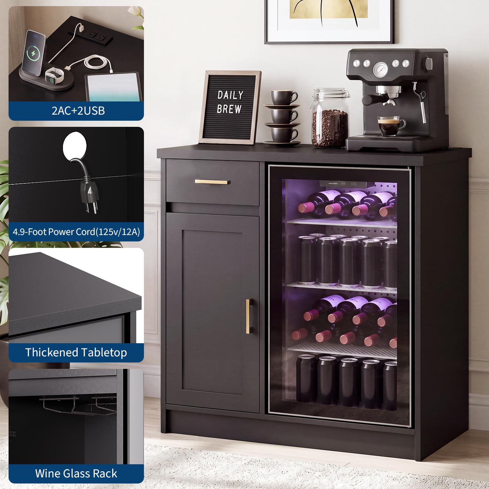 Meuble bar à vin style farmhou - Wine Beer Cooler avis et prix