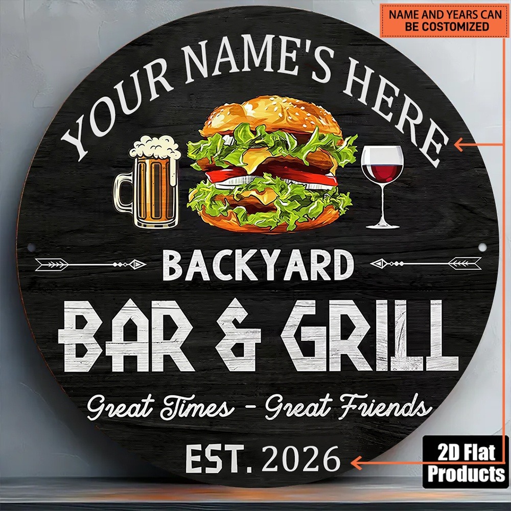 [2D Plat] 1 plaque métallique  - Wine Beer Name avis et prix