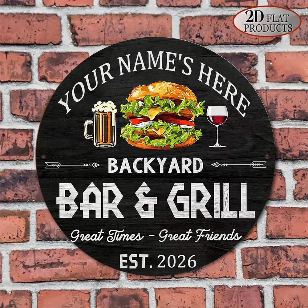 [2D Plat] 1 plaque métallique  - Wine Beer Name avis et prix