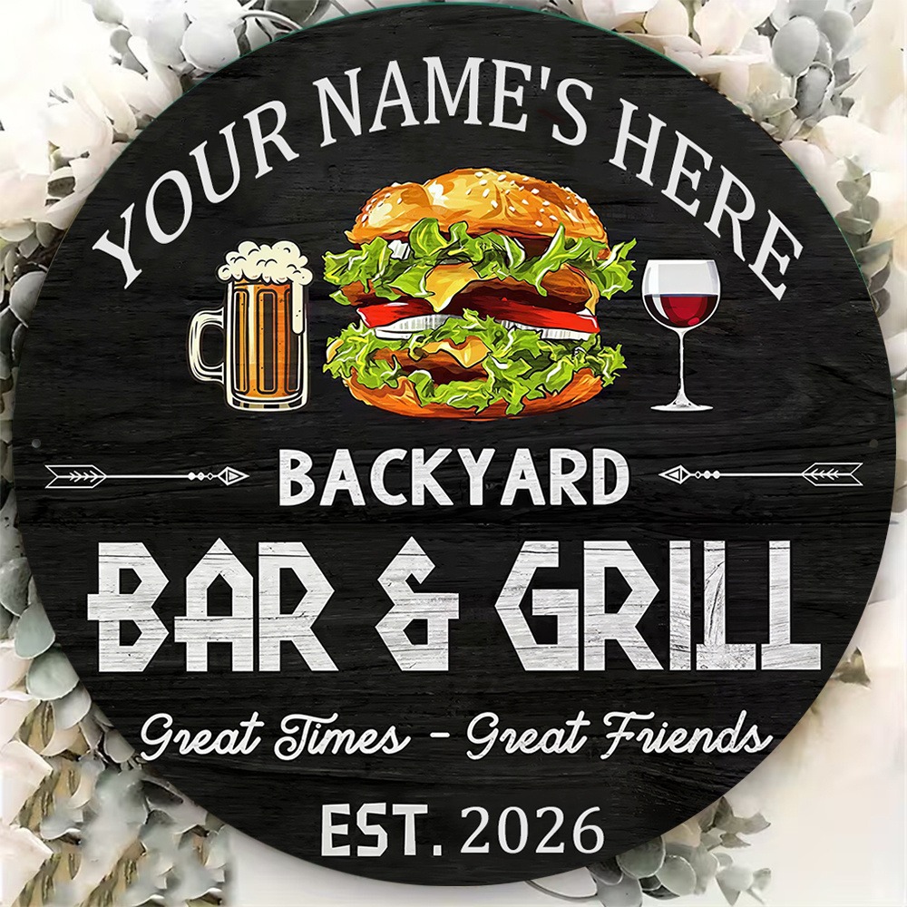 [2D Plat] 1 plaque métallique  - Wine Beer Name avis et prix