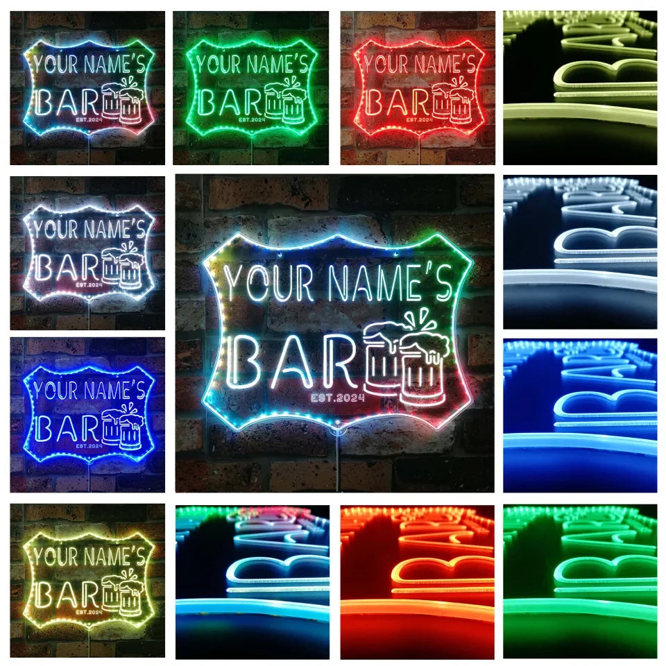 Panneau LED Glam dynamique RGB - Wine Beer Name avis et prix