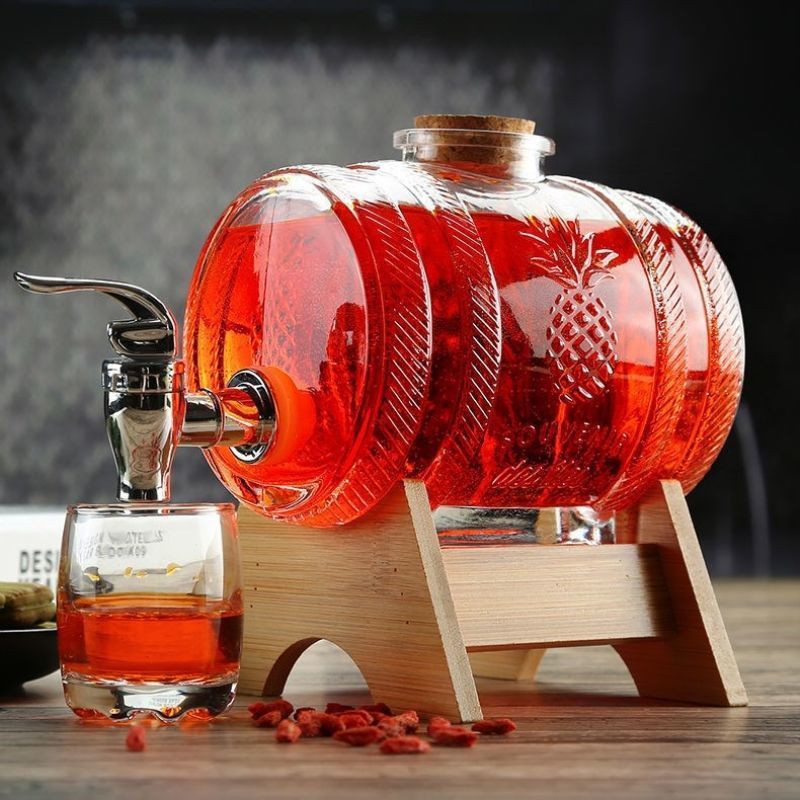 Baril de whisky en verre 1L, b - Wine To Beer Alcohol avis et prix