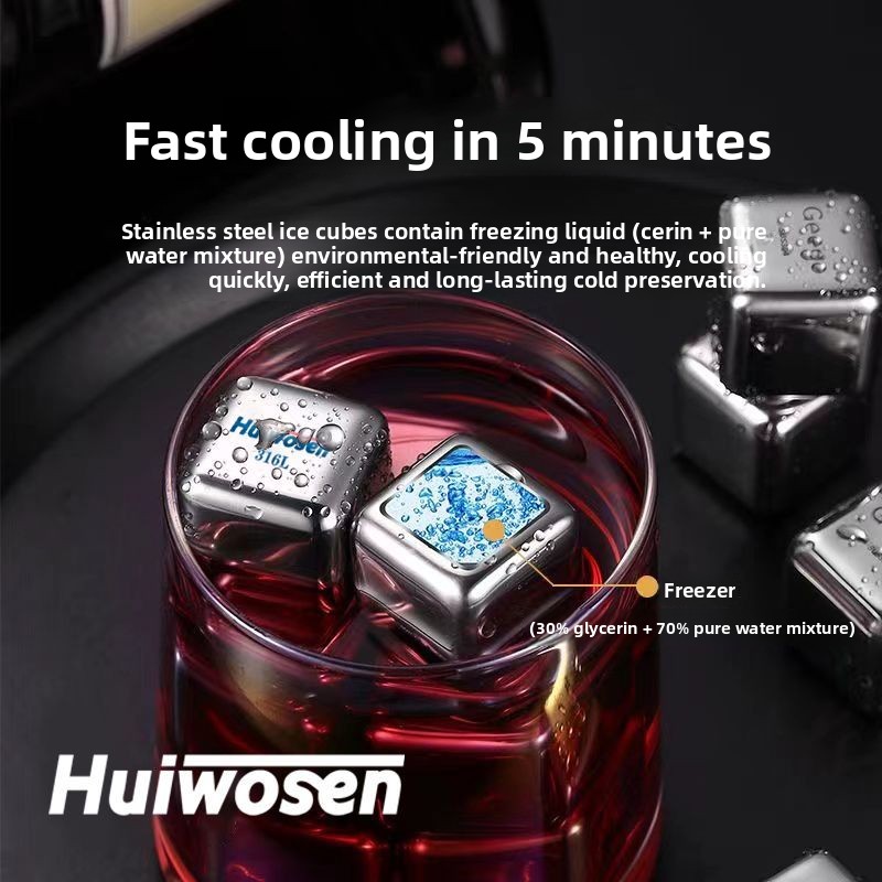 Cubes de glace en acier inoxyd - Wine Beer Cooler avis et prix
